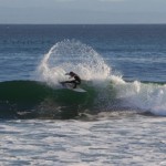 Torrey Meister in the final at Steamer Lane