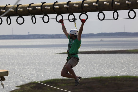 With challenges from "easy" to "expert", First Flight Adventure Park is a blast for the whole family.