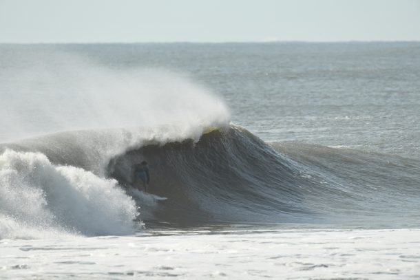 Brett Barley Surfing Hurricane Hermine Swell | Photo by Nicola Lugo